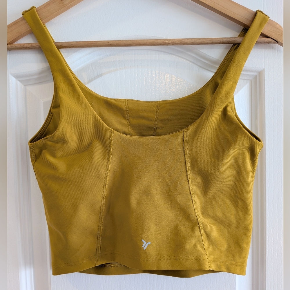Old Navy Active Powersoft Set Crop High-Rise Leggings & Top Yellow Sz S & XS - Picture 3 of 11